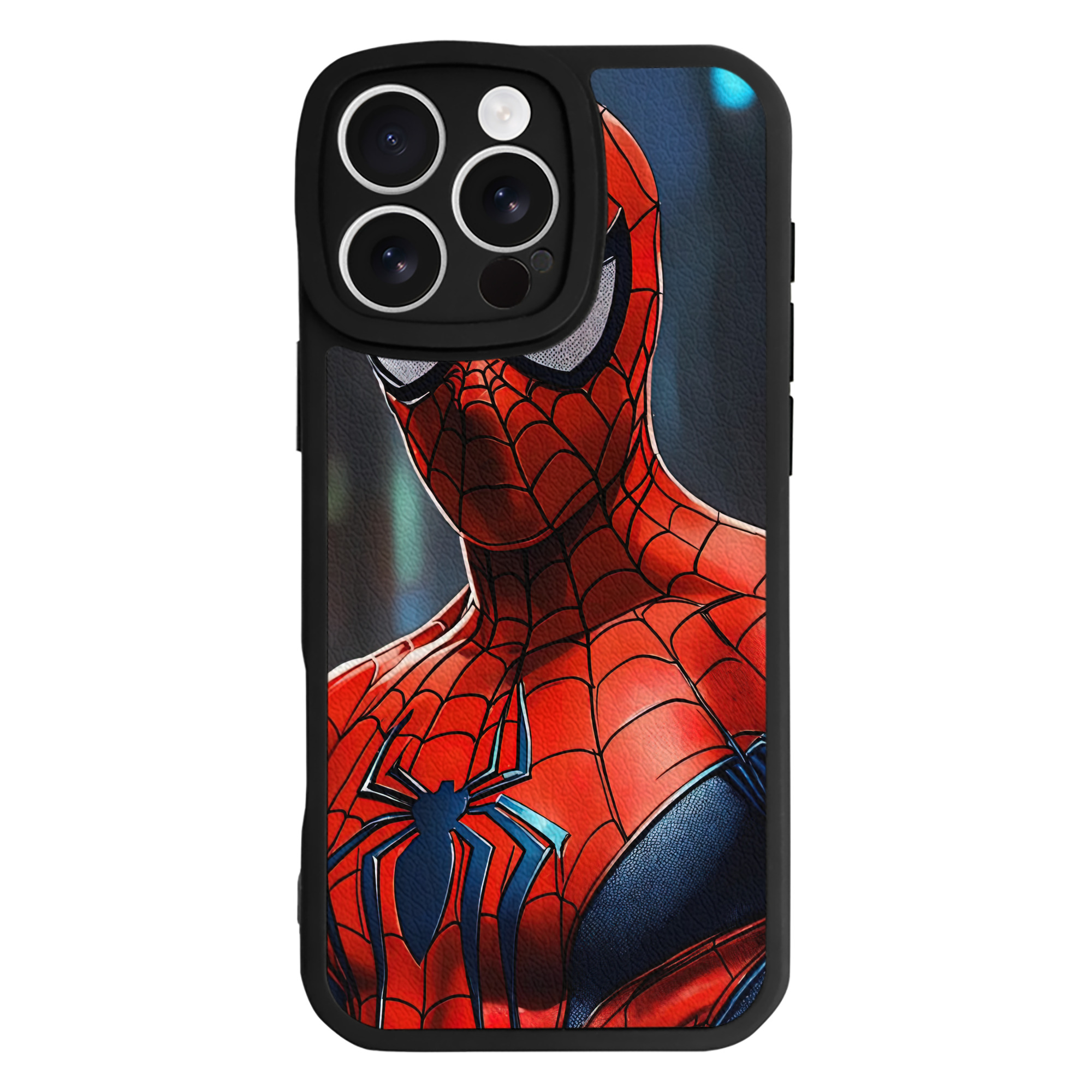 （画像用） Spider Man スパイダーマン 【iPhone 16シリーズ対応】シリコンスマホケース（レザー調） 材質：シリコン